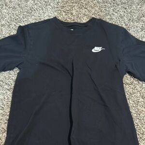 Nike Black Tee with White Logo